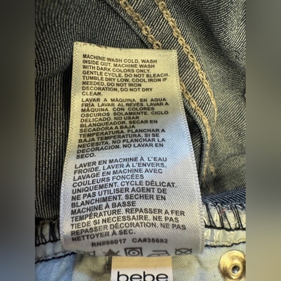 Bebe Jean EUC Denim Dark Wash Size 30 - Picture 10 of 11